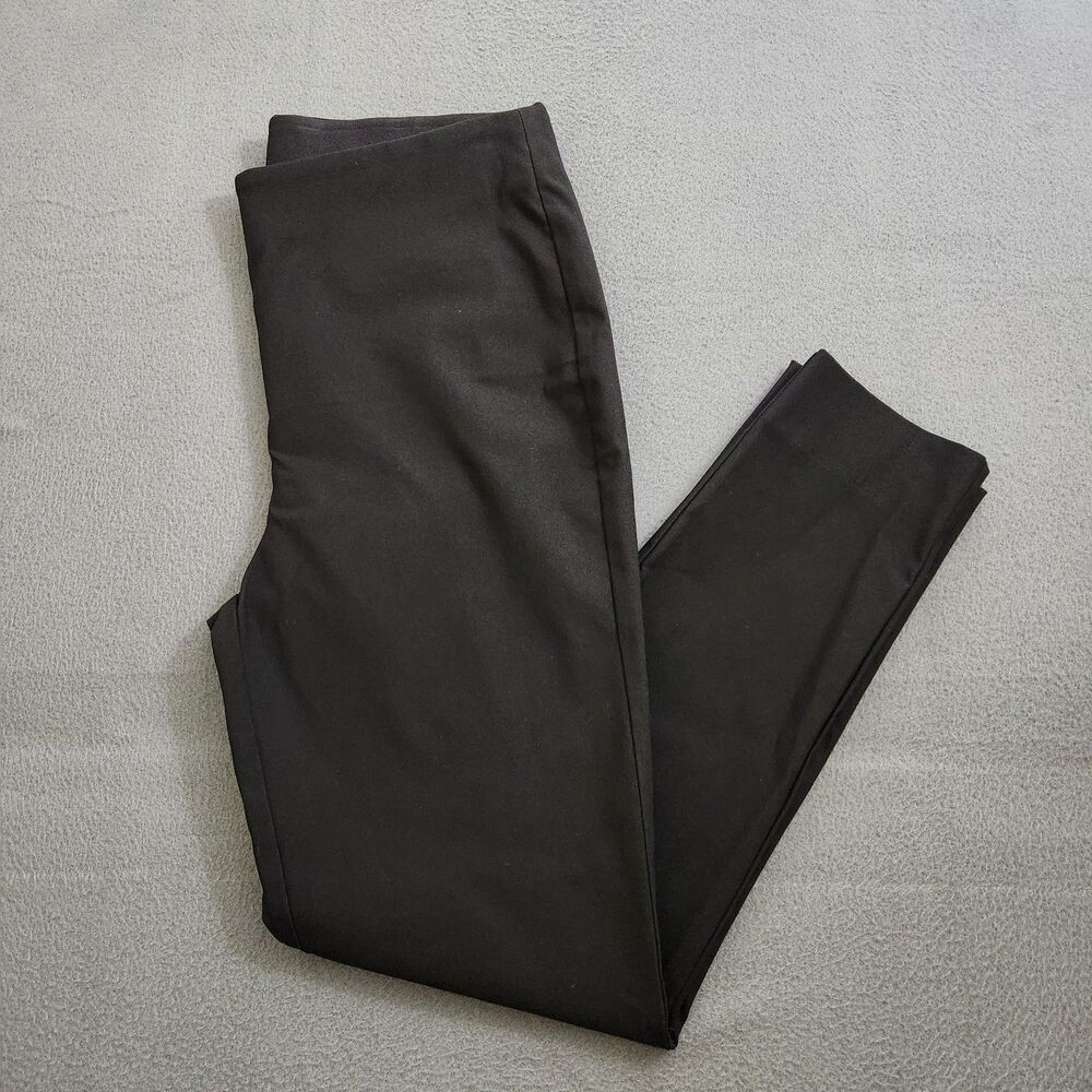 Chico's Women 1R US 8R Black Straight Leg Pull On Elastic Waist Pants